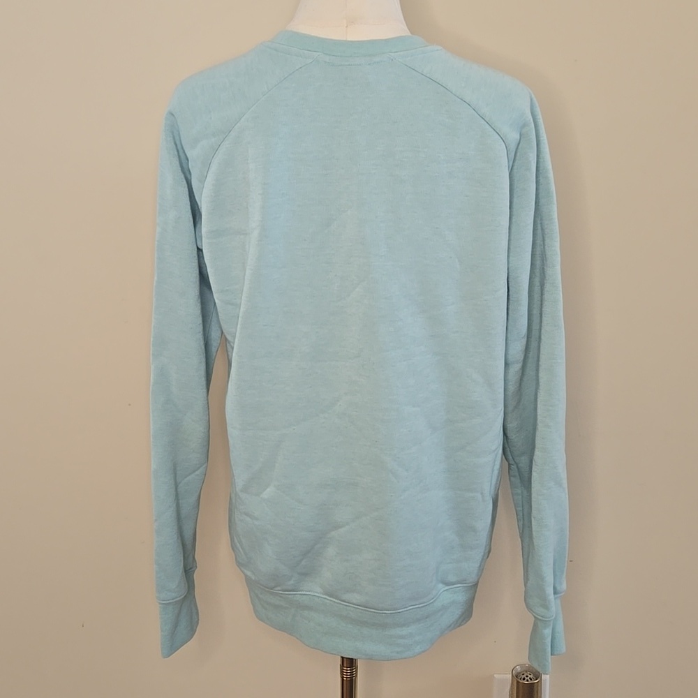 The North Face Blue Crew Neck Sweatshirt Medium Cotton Blend Classic - Picture 4 of 5